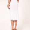 Asos Collection Asos Linen Button Detail Pencil Skirt in White - Lyst