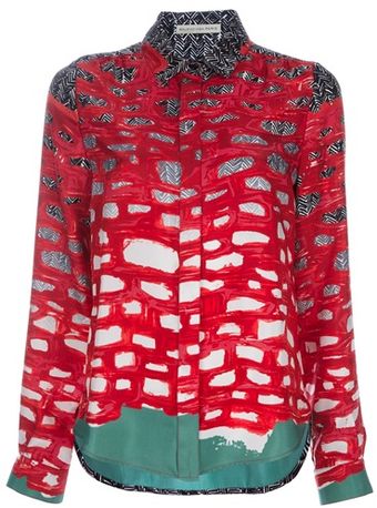  Abstract Print Blouse 