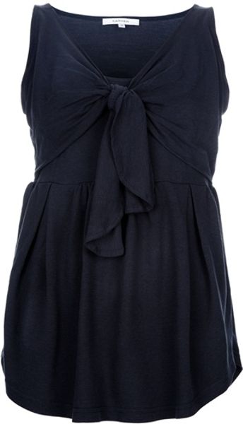Carven Tie Detailed Vest in Blue (navy) - Lyst