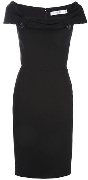 Dior Button Detail Dress - Lyst