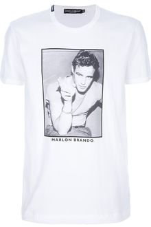 Dolce & Gabbana Printed Marlon Brando Tshirt - Lyst