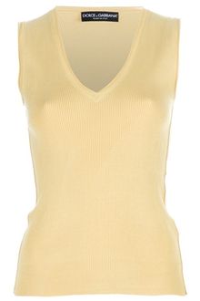 Dolce & Gabbana Silk Sleeveless Top - Lyst