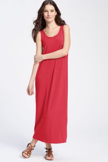 Eileen Fisher Scoop Neck Maxi Dress - Lyst