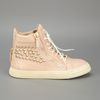 Giuseppe Zanotti Studded Leather Sneaker in Beige - Lyst