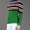 Issey Miyake Cauliflower Striped Knitted Sweater in Blue (green) - Lyst
