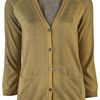 Jil Sander Navy Spare Luxe Cardigan in Gold (navy) - Lyst