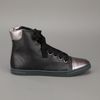 Lanvin Metallic Cap Trainer in Black - Lyst
