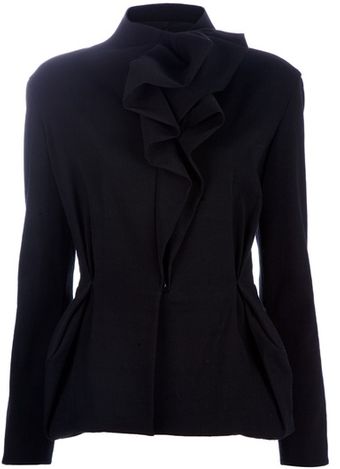 Lanvin Ruched Front Coat - Lyst