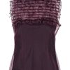 Marc Jacobs Sleeveless Ruffled Top in Purple (burgundy) - Lyst