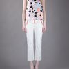 Mcq By Alexander Mcqueen Cropped Cotton Trouser in White - Lyst