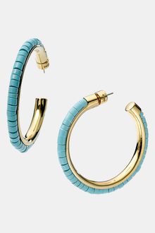 Michael by Michael Kors Michael Kors Sleek Exotics Large Bead Hoop Earrings - Lyst