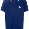 Moncler Logo Polo Shirt in Blue for Men - Lyst