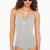Nasty Gal Gillian Bodysuit in Gray - Lyst