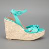 Robert Clergerie Wedge Sandal in Blue (green) - Lyst