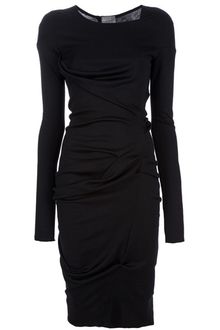 Roberta Furlanetto Draped Fitted Dress - Lyst
