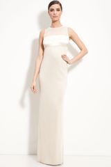 St. John Collection Fitted Shimmer Knit Gown