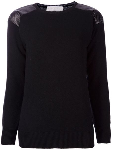 Stella Mccartney Wool Blend Sweater in Black - Lyst