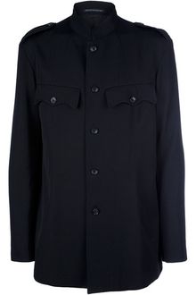 Yohji Yamamoto Mandarin Collar Shirt - Lyst