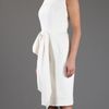 Yves Saint Laurent Belted Bow Dress in White (ivory) - Lyst