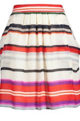 10 Crosby By Derek Lam Multi Stripe Flounce Skirt