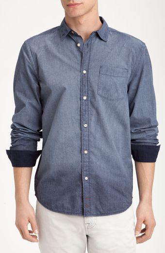 7 For All Mankind Sun Faded Long Sleeve Shirt - Lyst