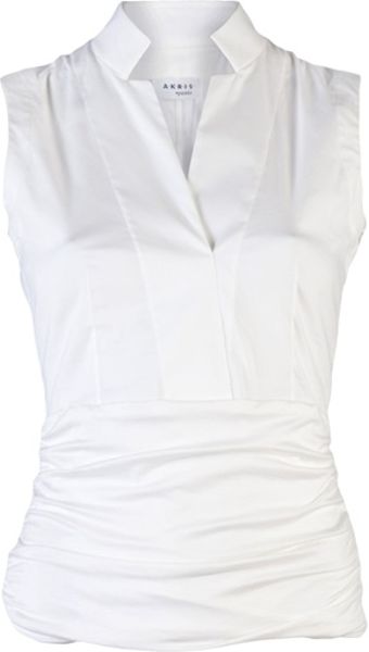 Akris Punto Sleeveless Top in White - Lyst