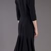 Alexander Mcqueen Flute Hem Dress in Black - Lyst