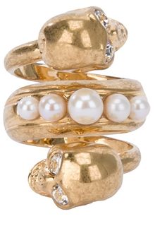 Alexander McQueen Spiral Skull Ring - Lyst
