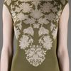 Alexander Mcqueen Intarsia Knit Dress in Khaki - Lyst