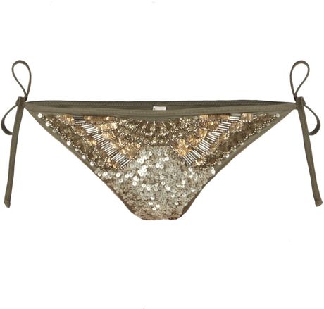 Allsaints Eagle Bikini Bottoms in Green (khaki) - Lyst