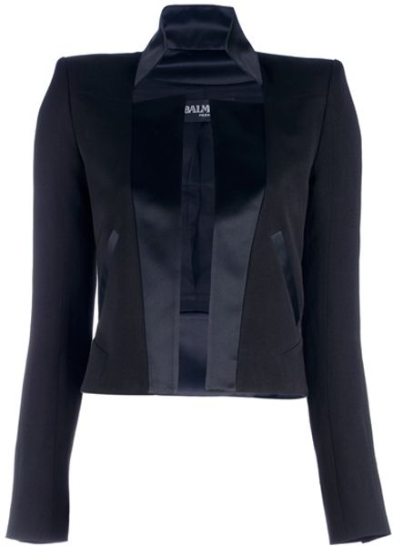 Balmain Structured Blazer in Black - Lyst