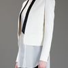 Balmain Contrast Lapel Jacket in White - Lyst