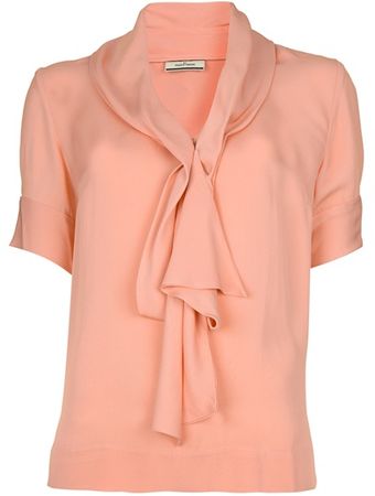 By Malene Birger Neck Tie Blouse - Lyst