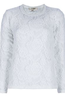 Comme Des Garçons Lace Detail Top - Lyst