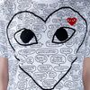 Comme Des Garçons Printed Tshirt in Gray (white) - Lyst