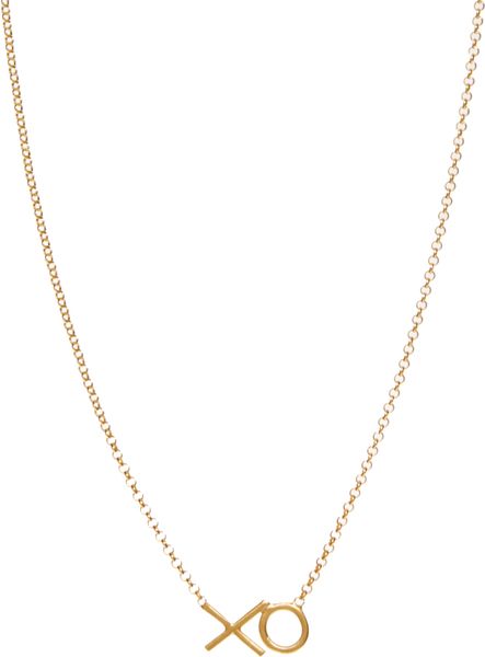 Dogeared Dogeared Xo Necklace in Gold - Lyst