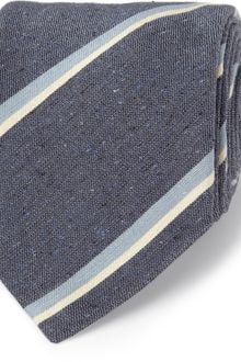 E. Tautz Wide Trinity Striped Silk and Linenblend Tie - Lyst