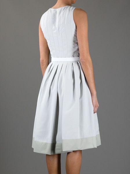 Fendi Belted Dress in Gray (grey) | Lyst