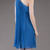 Halston Heritage One Shoulder Dress in Blue - Lyst