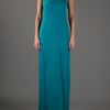 Halston Heritage Strapless Maxi Dress in Blue (green) - Lyst