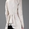 Kippys Long Leather Coat in Beige - Lyst