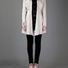 Kippys Long Leather Coat in Beige - Lyst