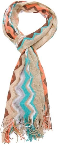 Missoni Zig Zag Knitted Scarf in Multicolor (multi) - Lyst