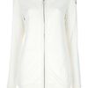 Moncler Round Neck Cardigan in White - Lyst