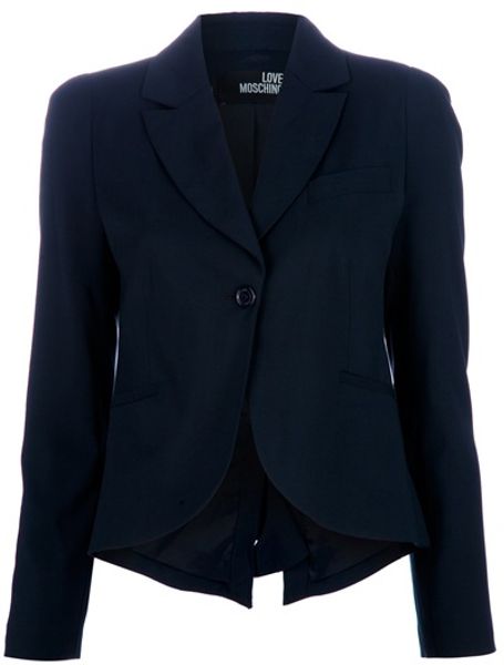 Moschino Marine Bow Detail Jacket in Blue (marine) - Lyst