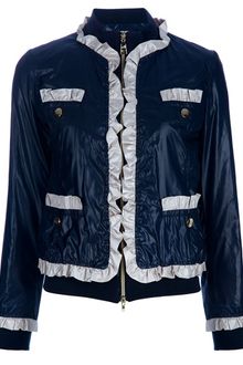 Moschino Ruffle Trim Jacket - Lyst