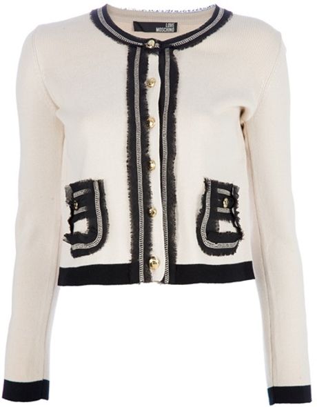 Moschino Raw Trim Jacket in Black (nude) - Lyst