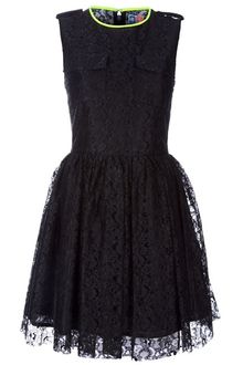 MSGM Lace Detail Dress - Lyst