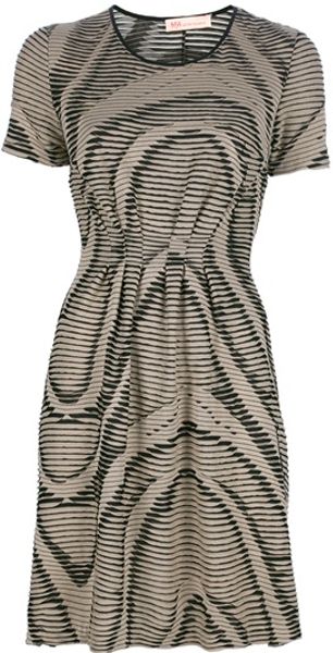 Mw Matthew Williamson Printed Dress in Beige - Lyst