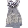 Pierre Louis Mascia Lace Detail Scarf in Gray (grey) - Lyst